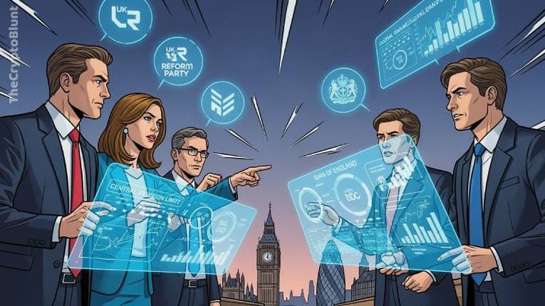 Reform Party Opposes Bank of England's Stablecoin Restrictions and Digital Currency Plans