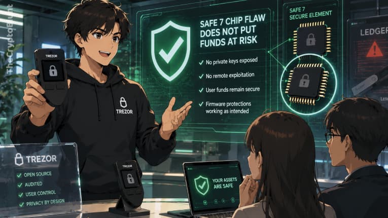 Trezor Says Ledger-Discovered Safe 7 Chip Flaw Poses No Risk to User Funds