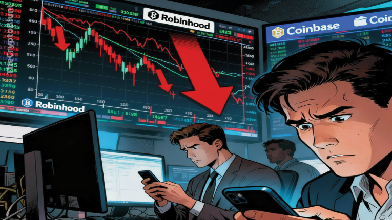 Robinhood and Coinbase Shares Slide as Macro Concerns Weigh on Crypto Stocks