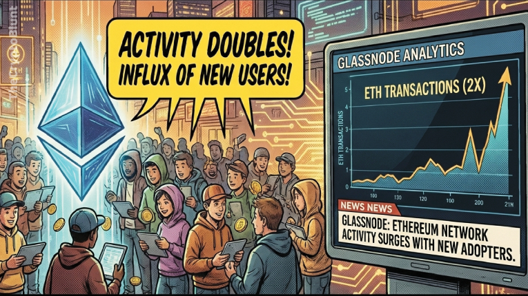 Ethereum Activity Surges as New Users Pour In, Glassnode Says