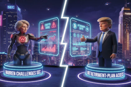 Warren Challenges SEC on Crypto Risks as Trump Backs Retirement-Plan Access