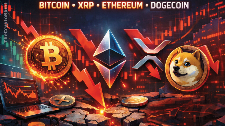Why Crypto Is Falling Today? Deep Technical Analysis of Bitcoin, XRP, Ethereum & Dogecoin